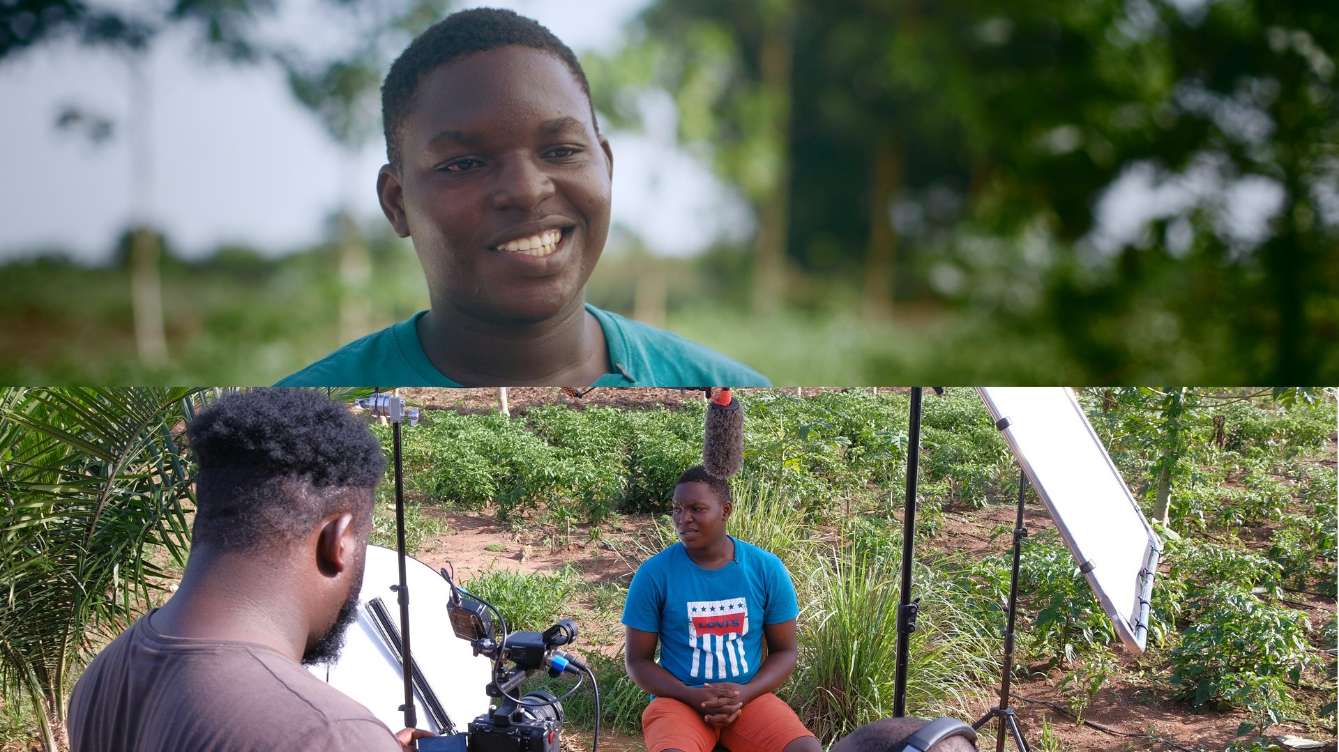 Nigerian camera crew documentary film in Benin Republic